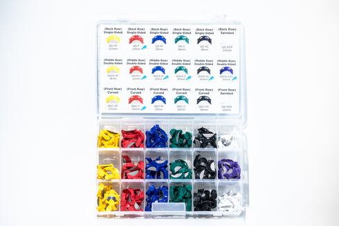 QwikStrip Dental Finishing Strips QS-ULT 180 (180 Pack) 10 of Each Single, Double, Curved; 20 SER